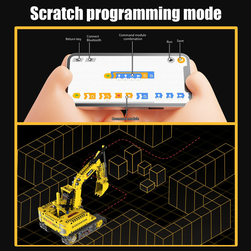 5 em 1 Set de Construção com controle remoto e app.