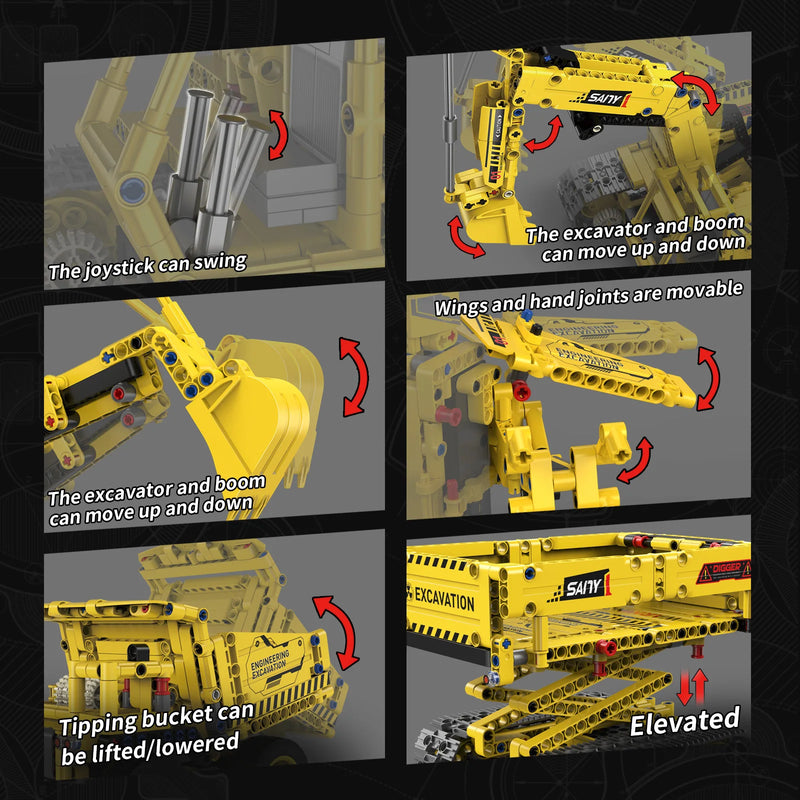 5 em 1 Set de Construção com controle remoto e app.